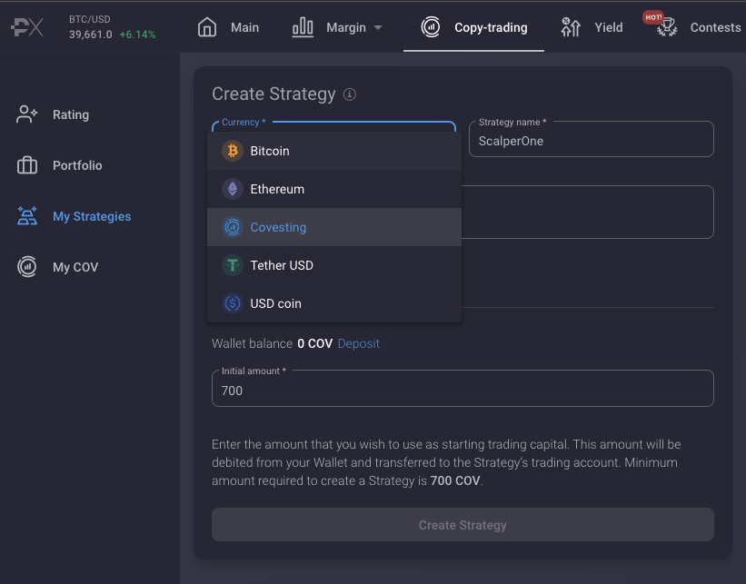 Announcing New COV-Denominated Margin Trading And Copy Trading Accounts  - PrimeXBT 1