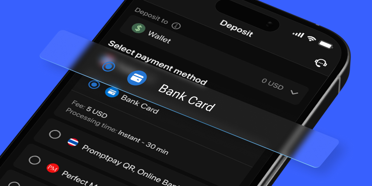 Bank card deposits and withdrawals now available on PrimeXBT! - CARDS PrimeXBT are LIVE 1200x600 22 07 2024