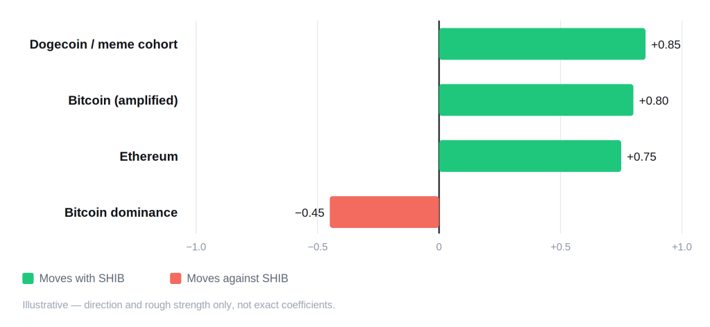 Shiba Inu (SHIB) Price Prediction 2026, 2027, 2028&ndash;2030 - shib correlation schematic 1 1024x472
