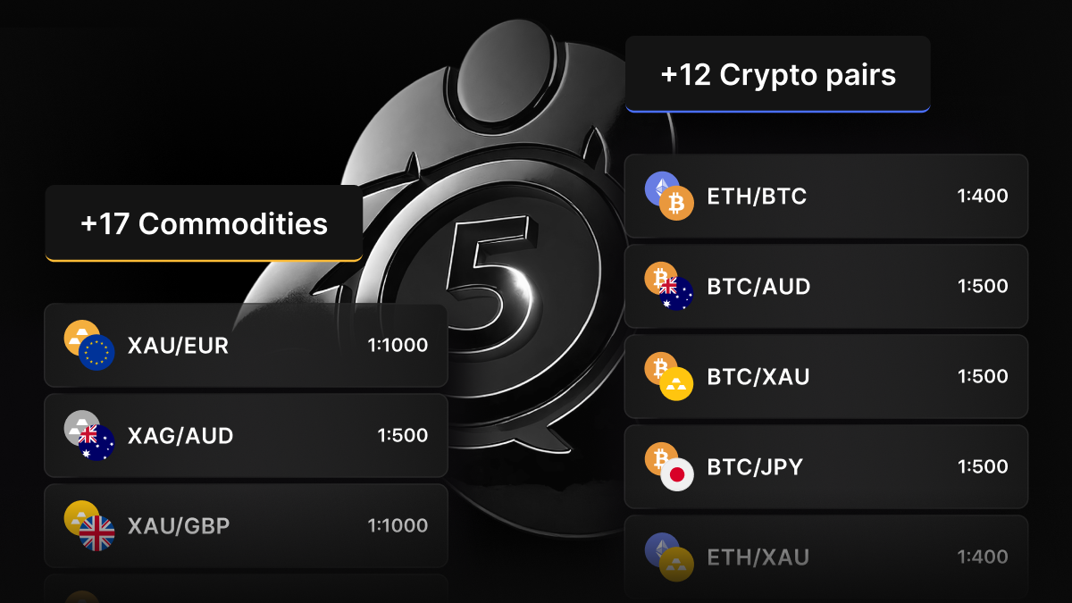 New MT5 trading pairs: BTC, ETH, XAU, and XAG pairs now available New MT5 trading pairs: BTC, ETH, XAU, and XAG pairs now available - Blog 1200x600 New cross pairs launched on MT5