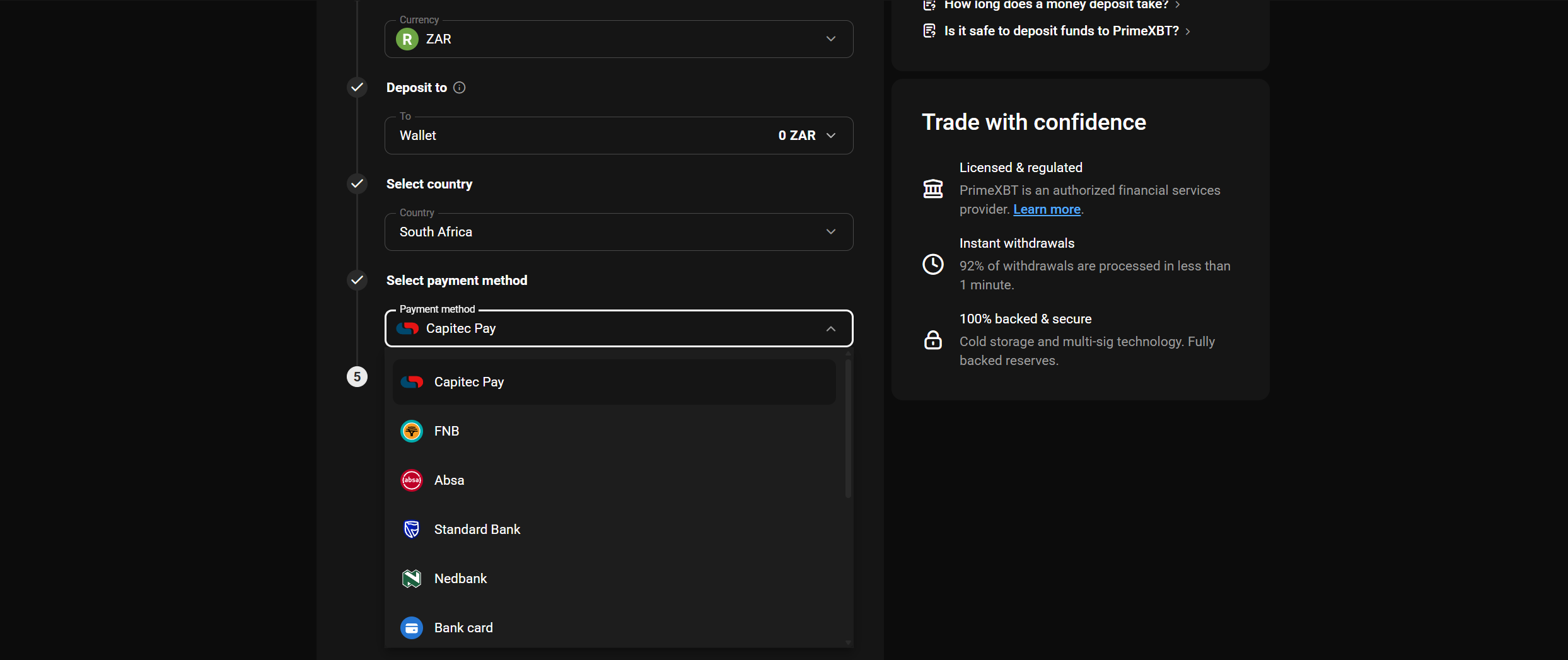 ZAR-denominated accounts now available on PrimeXBT - second zar 1